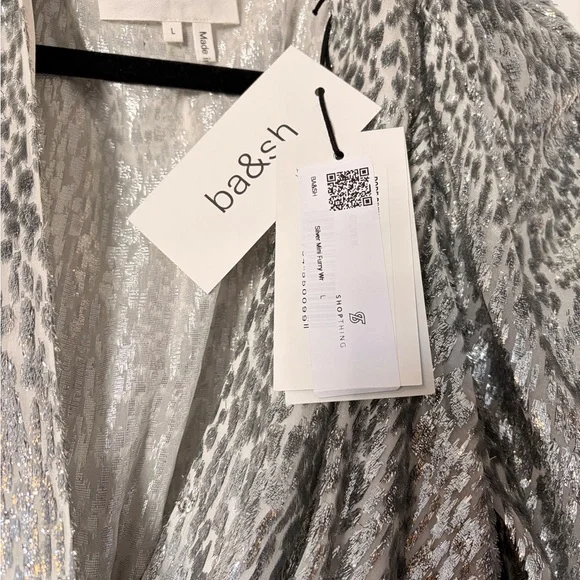 ba&sh Silver Metallic Mini Dress - Picture 8 of 9